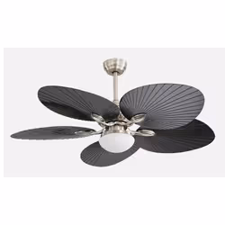 Fabrilamp 173291534, Ventilateur à lame domestique, Noir, Nickel, Plafond, Acrylonitrile-Butadiène-Styrène (ABS), Cristal, Mé ...