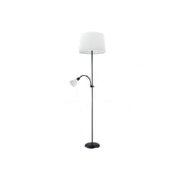 Fabrilamp - rilon 1xe27+1xe14 foot de living rilon w/reader black white lampshade 175,5x40x40 cm