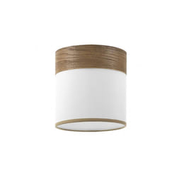 Fabrilamp - Cloe blanc/bois foncé E27 bande/ombrelle de plafond (Ø16 x 16 x 16 x 16 cm), multicolore, taille unique