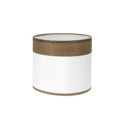 Cloe abat-jour de table e14 blanc/bois foncé 17dx17dx14h