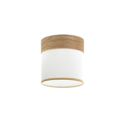 Fabrilamp - Cloe abat-jour blanc/bois clair E14 (Ø14 x 14 x 14 x 14 cm), multicolore, taille unique