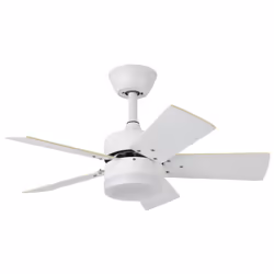 Fabrilamp MARTA, Ventilateur à lame domestique, Hêtre, Blanc, Plafond, 45 dB, 270 tr/min, 76 cm
