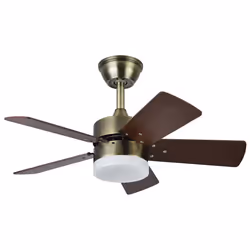 Fabrilamp MARTA, Ventilateur à lame domestique, Couleur cerise, Noyer, Plafond, 45 dB, 270 tr/min, 76 cm