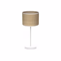 Lampe à poser from the JERTE series of colour WHITE/NATURAL. Fabriquée en métal et abat-jour en textile. Design moderne et él ...