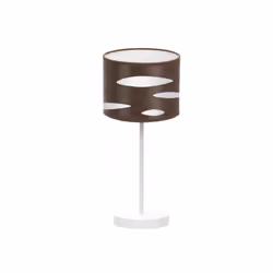 Plateau de table from the ODRA series in couleur BLANC/ROUILLE. Fabriqué en métal et en textile. Design moderne, avec abat-jo ...