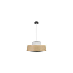 Fabrilamp - Lampe suspendue blanche/naturelle modèle jia de 1luz