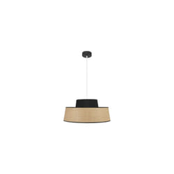 Fabrilamp - Lampe suspendue modèle Jia dimmable 1 lumière Naturel/noir