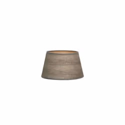 FAB 178312583 Abat-jour conique ouvert série SALMA de couleur GREY WOOD. Fabriqué en matière textile. Conçu pour une douille ...