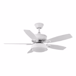 Fabrilamp 181891568, Ventilateur à lame domestique, Blanc, Plafond, Verre, Panneaux MDF, Métal, 46 dB, 235 tr/min