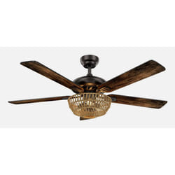 Fabrilamp 181993536 ventilateur Noir, Chêne, Noyer