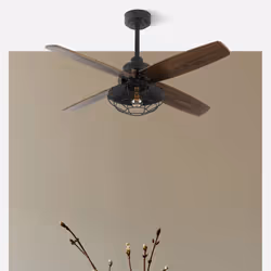 Fabrilamp 182291409 ventilateur Noir, Chêne - Vue supplémentaire 2