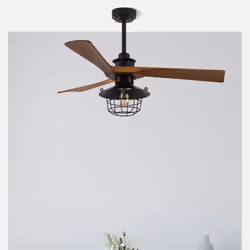 Fabrilamp 182391309 ventilateur Noir, Chêne
