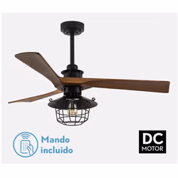 Fabrilamp 182391309 ventilateur Noir, Chêne