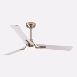 Fabrilamp 182491303 ventilateur Hêtre, Nickel, Blanc