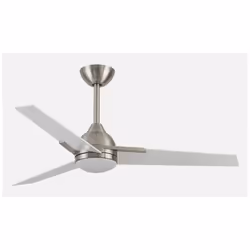 Fabrilamp 142591401, Ventilateur à lame domestique, Nickel, Blanc, Plafond, Cristal, Panneaux MDF, Métal, 38 dB, 6730 m³