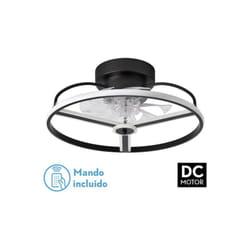 Ventilateur 60w Dc Bora Black 8 pales Transp. 18x50x50cm 6 Vel. 3 Couleurs / Earthquake, Memory, Timer And Dimmer 5100lm - Fabrilamp