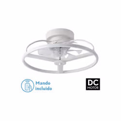 FAN 60W DC BORA BLANCO 8-WHEEL FAN Couleur : White Material : Metal / ABS / Polycarbonate Dimensions (HxWxD) : 18x50x50 cm Lu ...