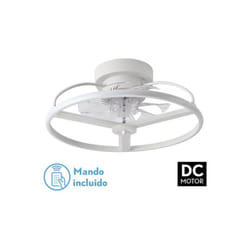 FABRILAMP Ventilateur 60w Dc Bora White 8 pales Transp. 18x50x50cm 6Vel. 3 couleurs / Earthquake, Memory, Timer and Intensity Control 5100lm