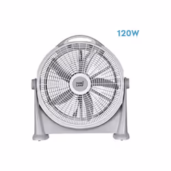VENTILATEUR DE TABLE GRIS FROID 120W 3 VITESSES. 5 PALES GRISES ORIENTABLES Couleur : Gris Matériau : Polycarbonate Dimension ...