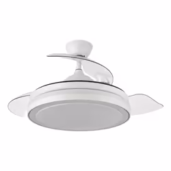 Fabrilamp 184799001, Ventilateur à lame domestique, Blanc, Plafond, Acrylonitrile-styrène-acrylate, Métal, Polycarbonate (PC) ...