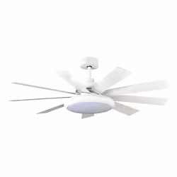 Fabrilamp Pireo, Ventilateur à lame domestique, Hêtre, Blanc, Plafond, 45 dB, 7000 m³, 190 tr/min