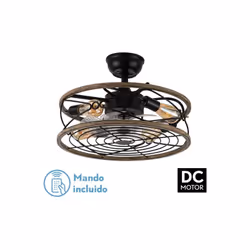 Ventilateur ARCADIA en métal et polycarbonate avec finitions en couleur avec 8 pales transparentes en ABS. Il est équipé de q ...