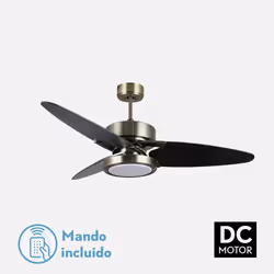 Fabrilamp 187391314 ventilateur Noir, Noyer