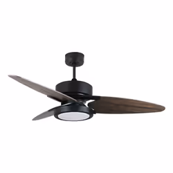 Fabrilamp 187391309 ventilateur Noir, Gris, Chêne