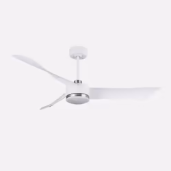 Fabrilamp Tempel, Ventilateur à lame domestique, Nickel, Blanc, Plafond, Acrylonitrile-Butadiène-Styrène (ABS), Métal, Polyca ...