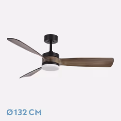Fabrilamp 187991309 ventilateur Noir, Chêne