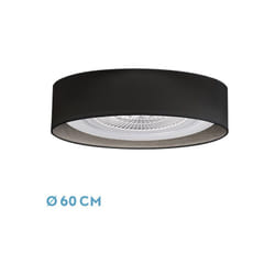 Fabrilamp - Tania Fan 72w Black/Wood Grey 8000lm 5 Blades 3col Remote,memory,reg.Intensity,timer 25x60x60 Cm