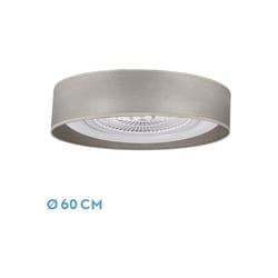 Ventilateur Tania 72w Wood Grey 8000lm 5 pales 3col. Télécommande, mémoire, intensité réglable, minuterie 25x60x60 Cm - Fabrilamp
