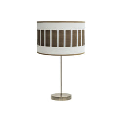 Fabrilamp - table haute ivanna ivanna 1xe27 cuir/blanc-bois foncé 62x30x30 cm
