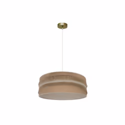 Pendentif de la serie NATALIA de cparfum CUIR avec tissu confen tissu de SACO et tissu de lin rayé de en BEIGE. Il est doté d ...