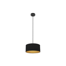 Fabrilamp - Pendentif anuska 1xe27 noir/noir/or regx30x30 cm