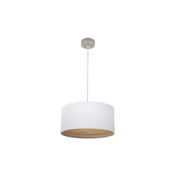 Pendentif Tatiana 1xe27 Nickel/blanc-mad.clear Regx40x40 Cm - Fabrilamp