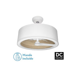 Ventilateur Dc Tatiana 110w White/Mad.Clear 3 pales 62d 3000-4000-6000k 9350lm Télécommande, mémoire, minuterie - Fabrilamp