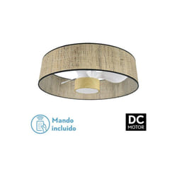 Ventilateur Dc 24w Natasha Cañizo/white-beech 70d 3 Blades 6vel. 2390lm 3 Couleurs Télécommande, mémoire, minuterie - Fabrilamp