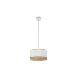 Fabrilamp - Pendentif Olga 1xe27 blanc/blanc-mad.clear Regx30x30 Cm