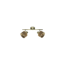 Fabrilamp - Nando 2xe14 cuir/marron foncé spot réglable 16x36,5x10 cm