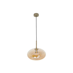 Fabrilamp - Pinap Pendant 1xe27 Leather/ambar Regx28x28 Cm