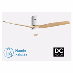Fabrilamp 128291368 ventilateur Hêtre, Blanc
