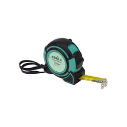 Fabrilamp - Ruban à mesurer distar 5mx19mm noir/vert avec serrure, clip magnétique, clip et poignée ergonomique.
