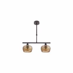 Lampe dedede deux lampes de de la série ESTELA en BRUN/AMBRE, fabriquée en métal et verre. Il y a deux douilles E14. Les ampo ...