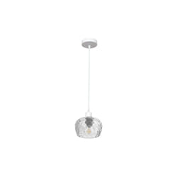 FABRILAMP Estela Pendant 1xe27 White Regx13x13 Cm / Abat-jour en cristal taillé transparent