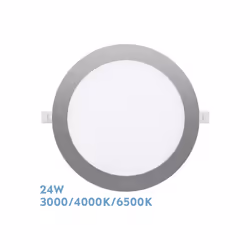 Downlight encastré Silex 24w 3000-4000-6500k Nickel 2160lm Round 22,5d Cut 20d Lumens:2160 Power:24 W Light temperature:3000- ...