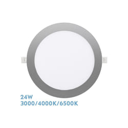 Fabrilamp - Downlight encastré Silex 24w 3000-4000-6500k Nickel 2160lm Round 22,5d Cut-off 20d