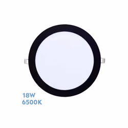 Luminaire encastré Downlight encastré série TANZANITA en couleur NOIR. Fabriqué en aluminium et polycarbonate. Avec technolog ...