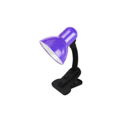 Fabrilamp - yezco 1xe27 purple flexi fixation w/adjustable flexible clamp 26x11,5x12 cm