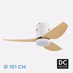 Fabrilamp 206691368 ventilateur Hêtre, Blanc